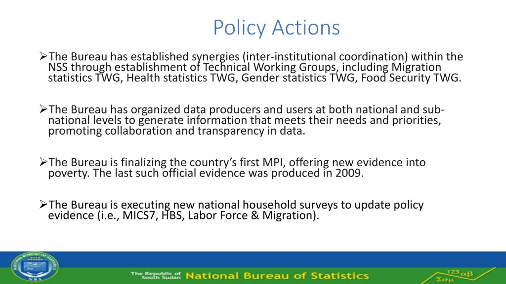 policy actions