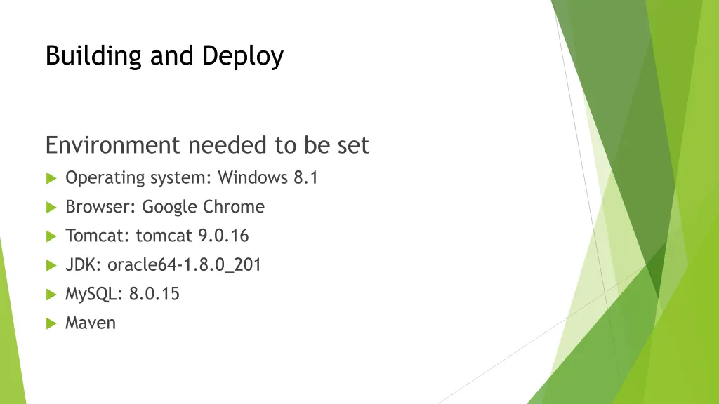 building and deploy