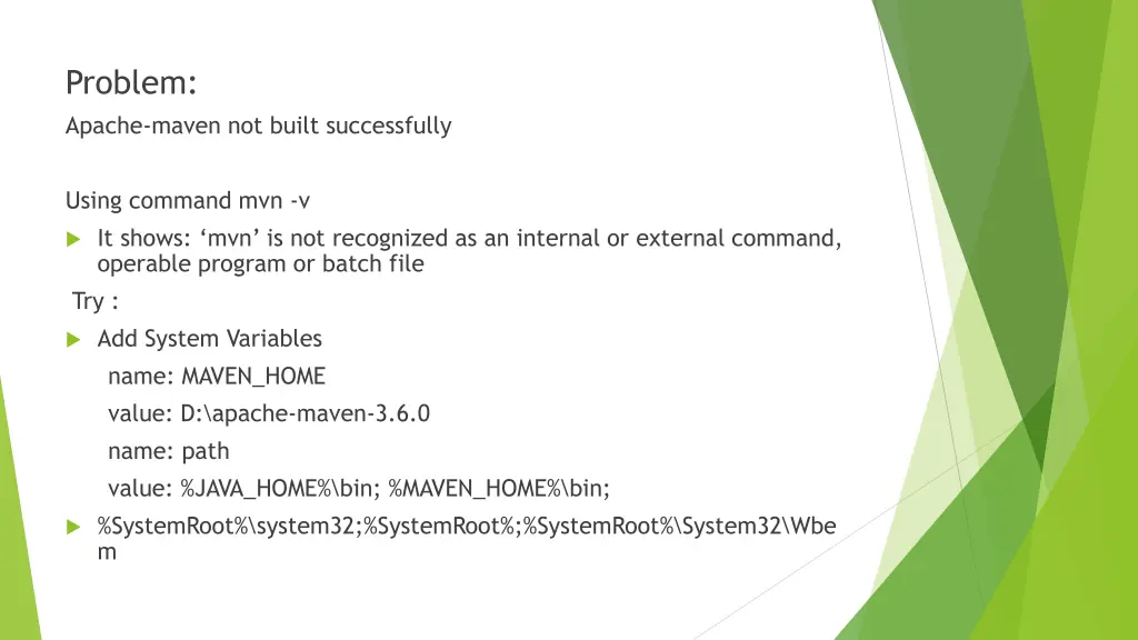 problem apache maven not built successfully
