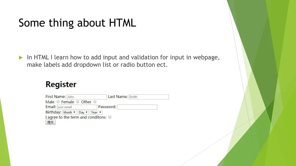 some thing about html 5