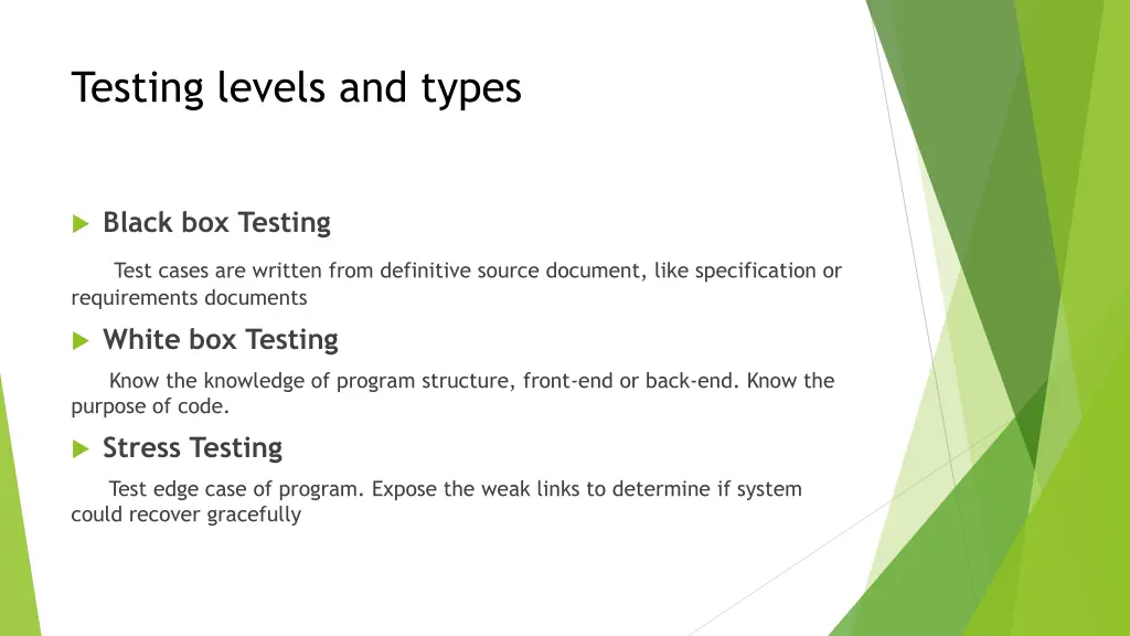 testing levels and types 1