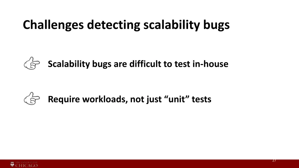 challenges detecting scalability bugs 1