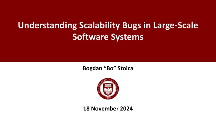 understanding scalability bugs in large scale