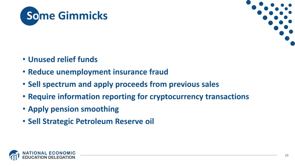 some gimmicks