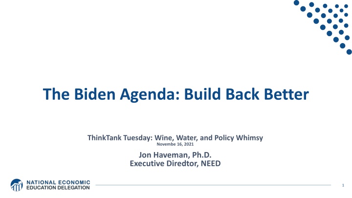 the biden agenda build back better
