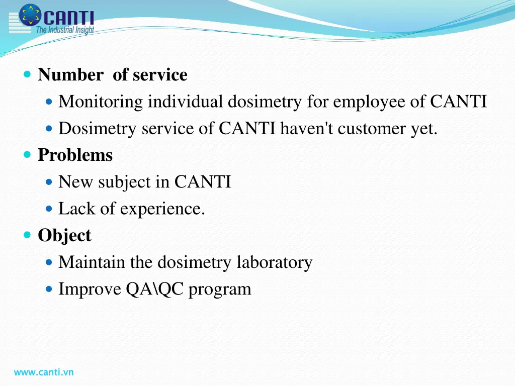 number of service monitoring individual dosimetry