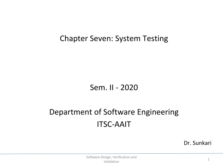 chapter seven system testing