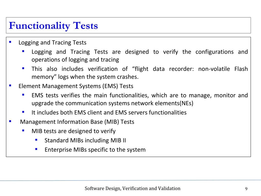 functionality tests 2