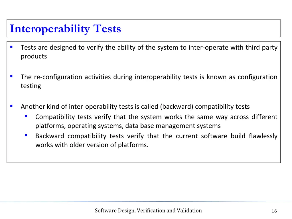 interoperability tests
