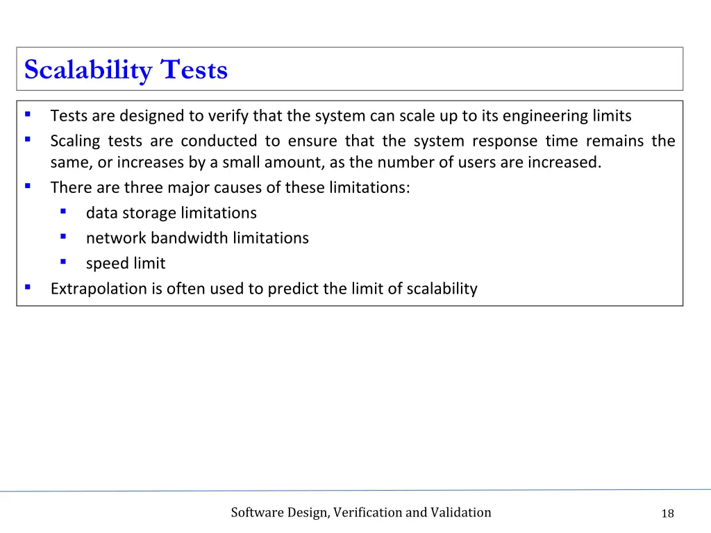 scalability tests