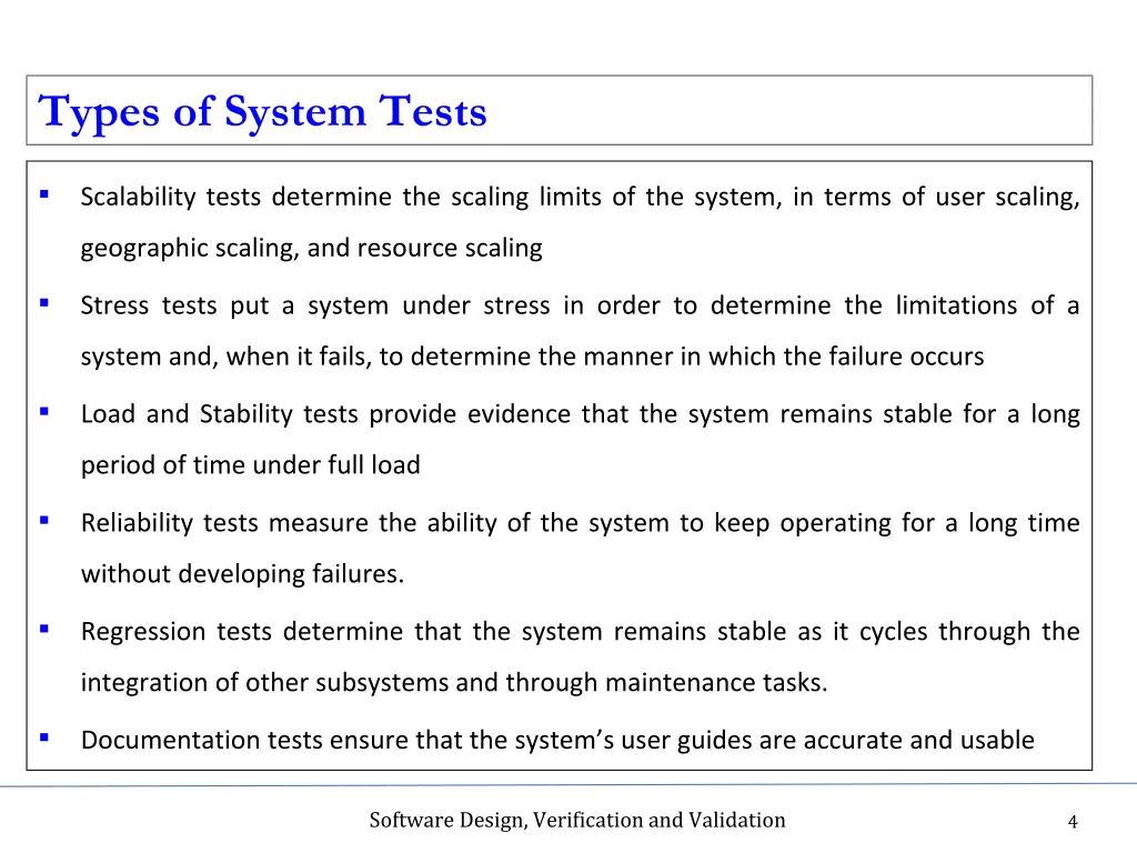 types of system tests 2