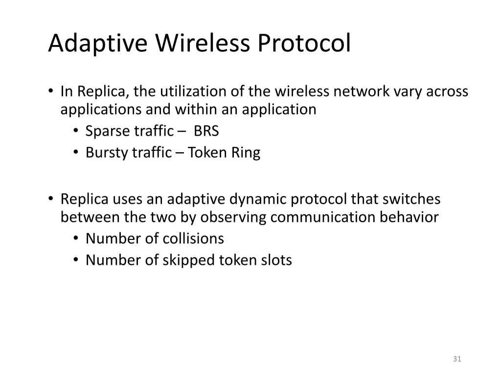 adaptive wireless protocol