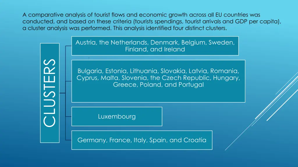 a comparative analysis of tourist flows
