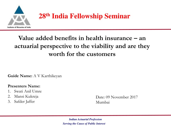 28 th india fellowship seminar