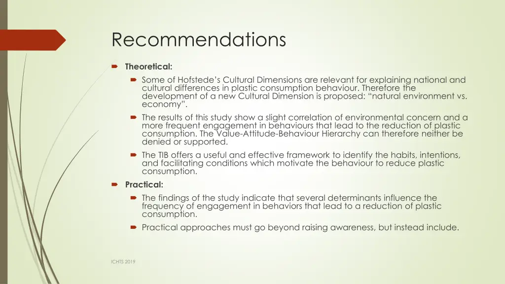 recommendations