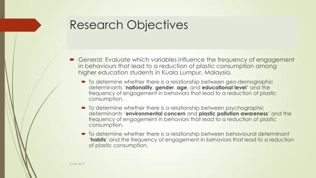 research objectives