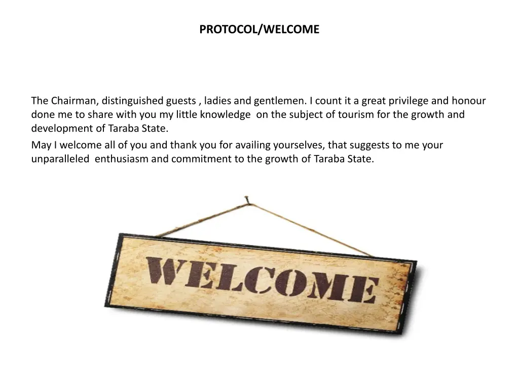 protocol welcome