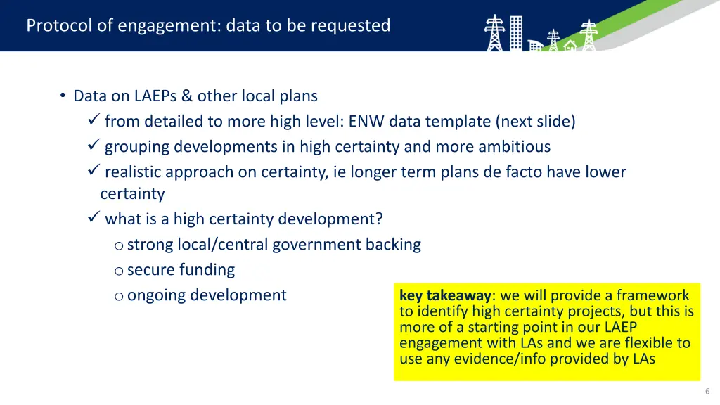 protocol of engagement data to be requested