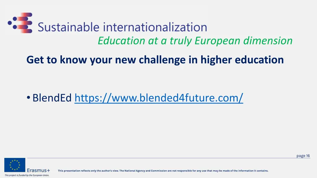 education at a truly european dimension