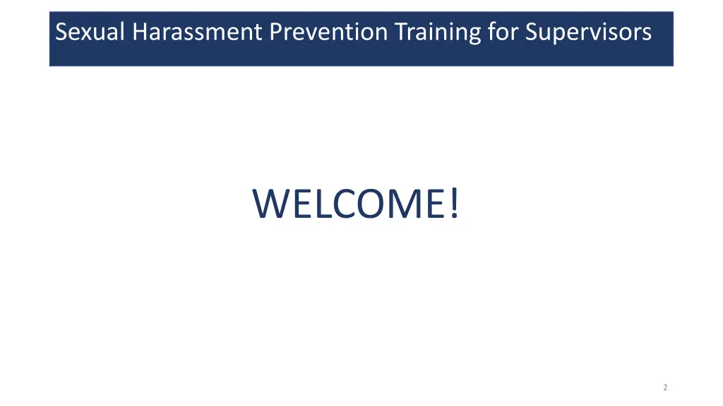 sexual harassment prevention training