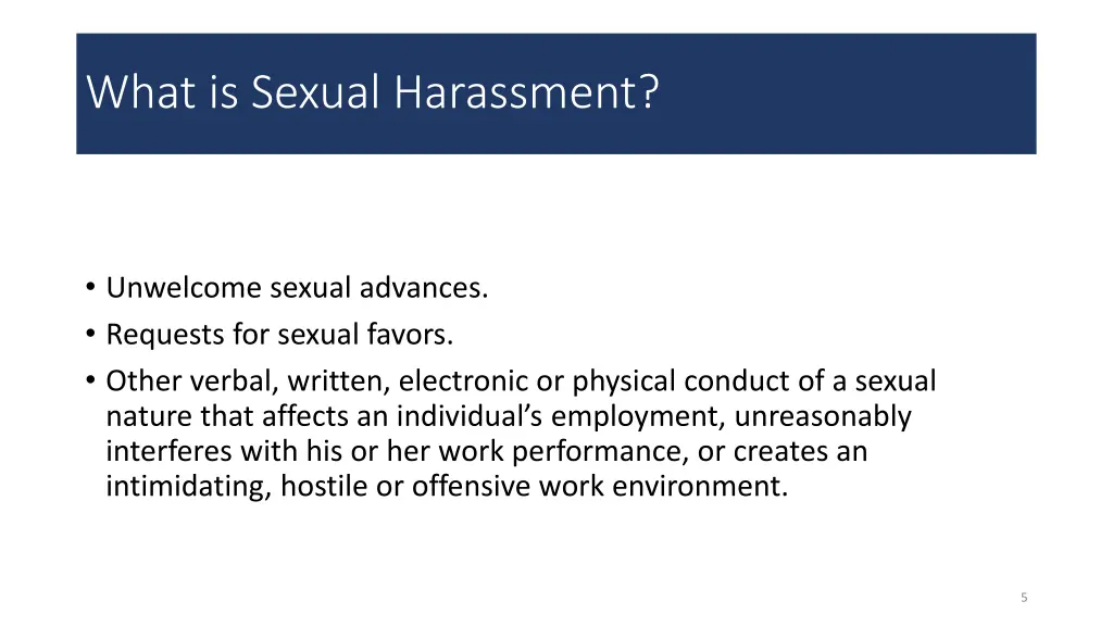 what is sexual harassment