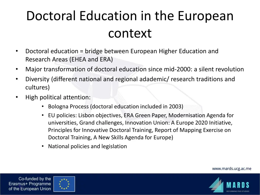 doctoral education in the european context