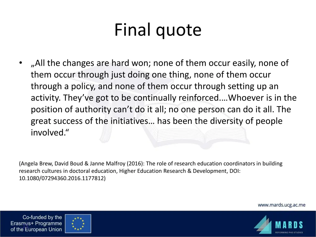 final quote
