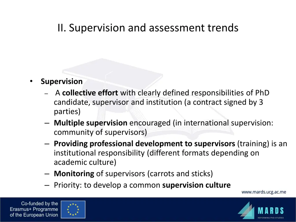 ii supervision and assessment trends