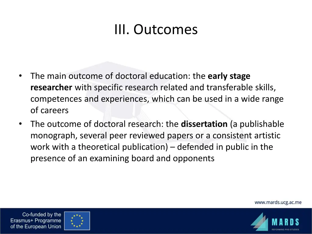 iii outcomes