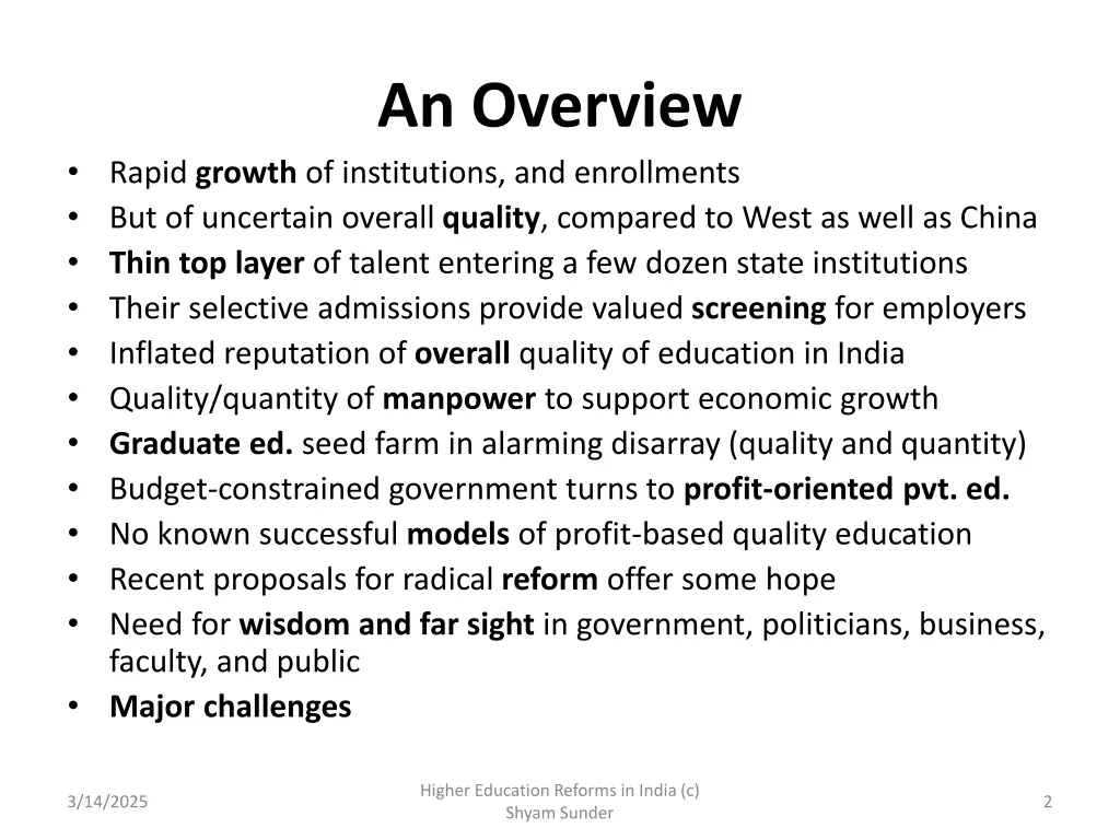an overview