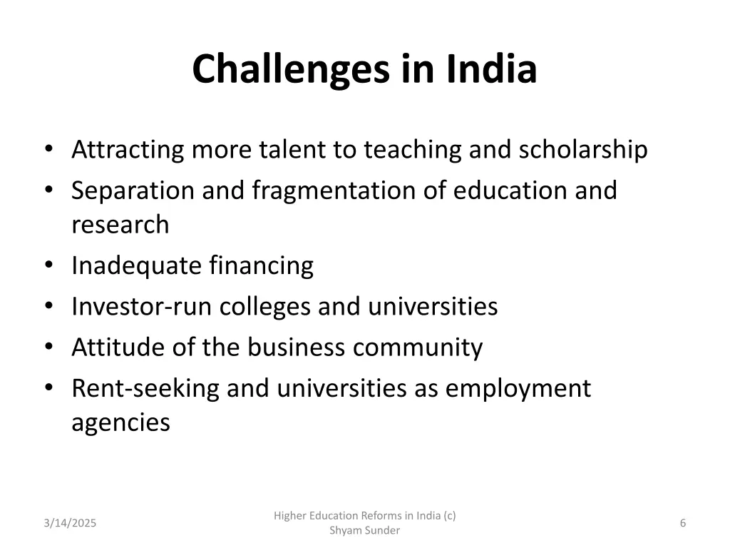 challenges in india