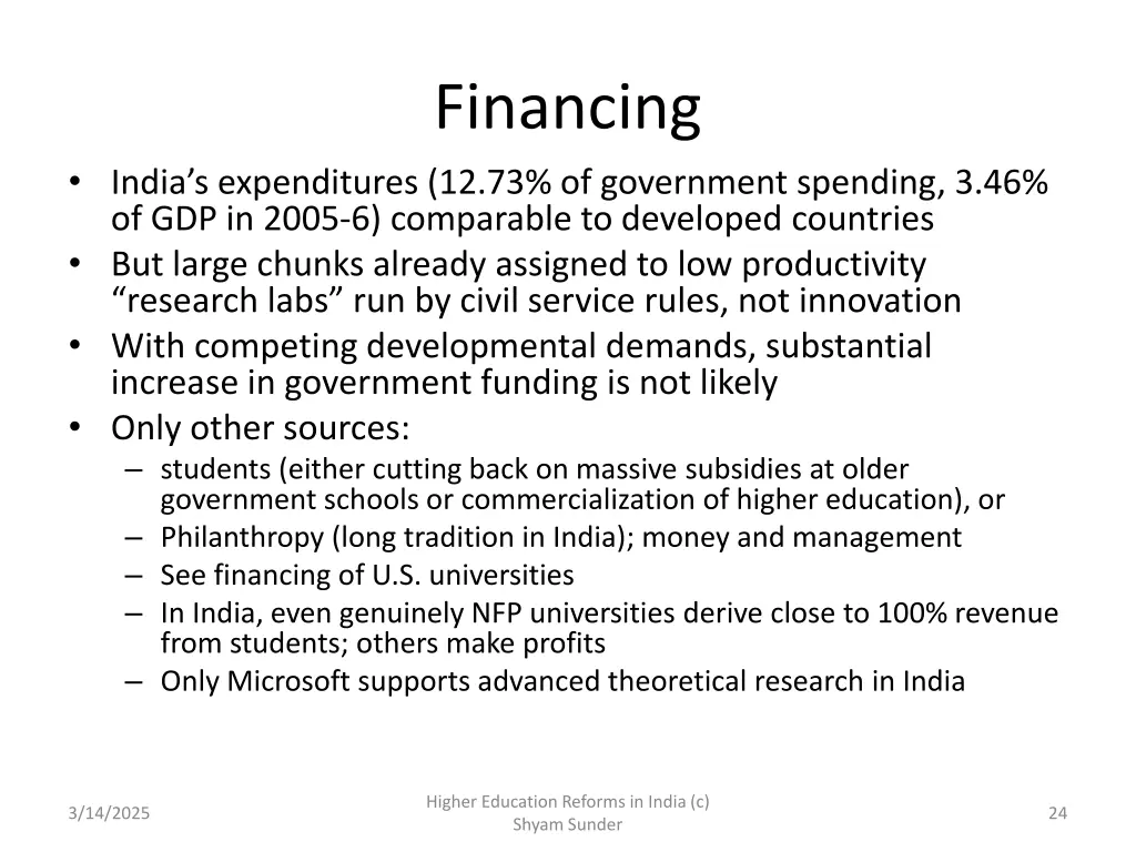 financing