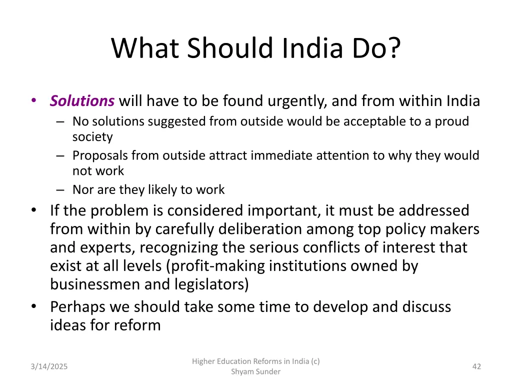 what should india do