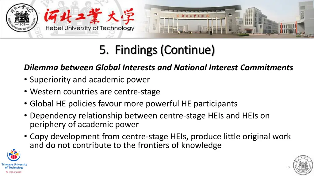 5 findings continue 5 findings continue 5