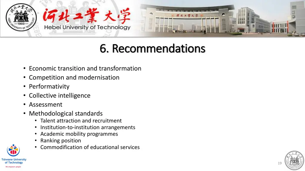 6 recommendations 6 recommendations