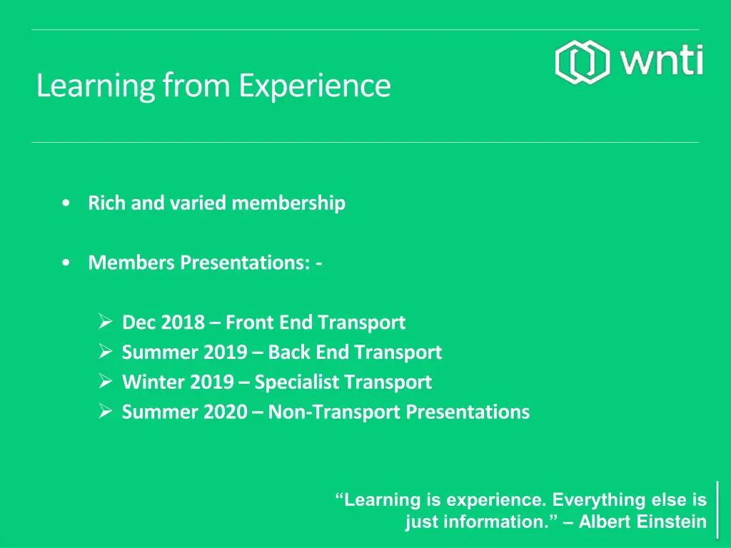 learning from experience