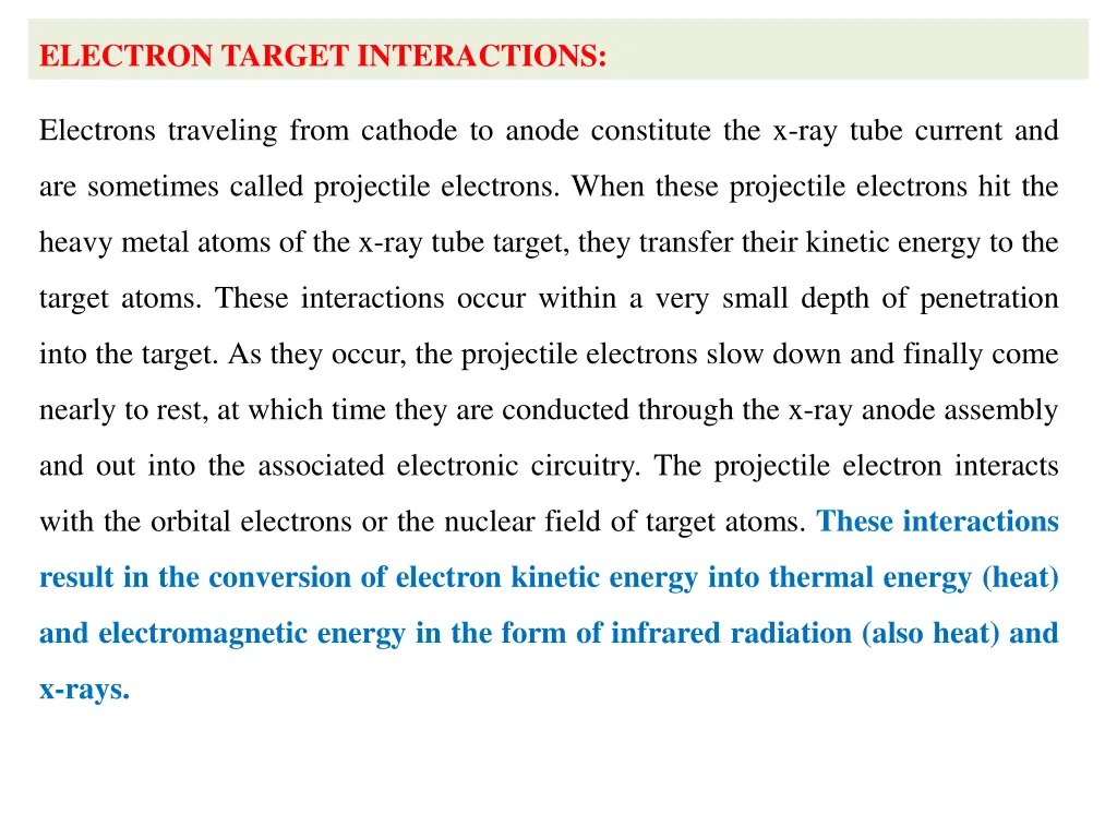 electron target interactions