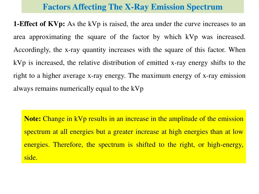 factors affecting the x ray emission spectrum 1