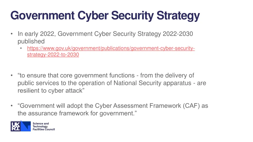 government cyber security strategy
