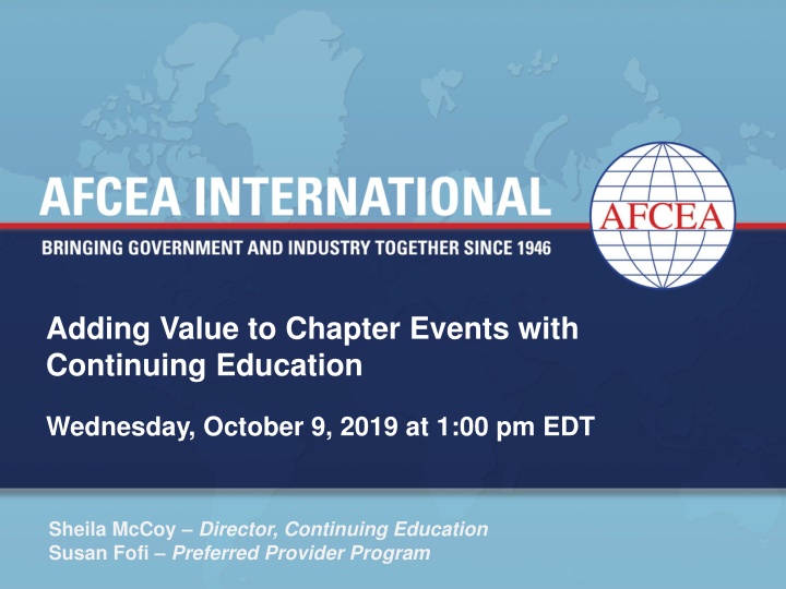 adding value to chapter events with continuing