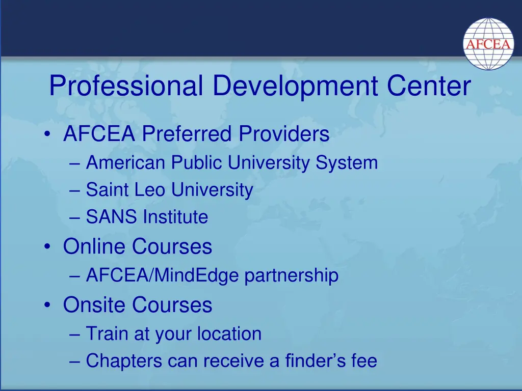 professional development center