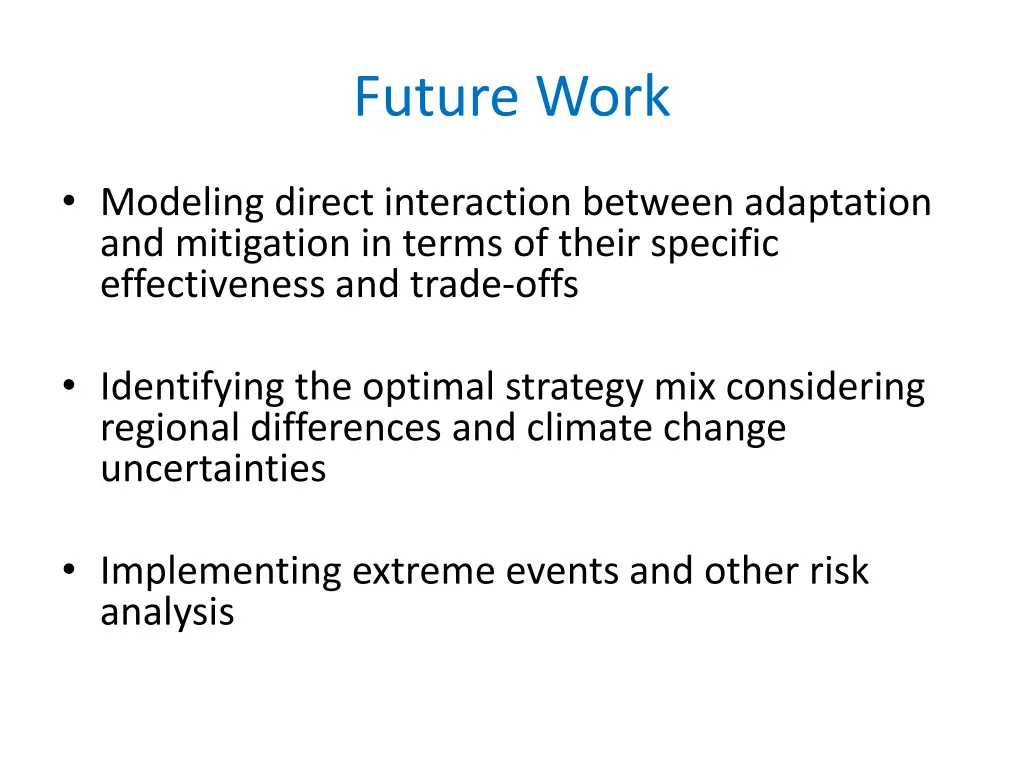 future work