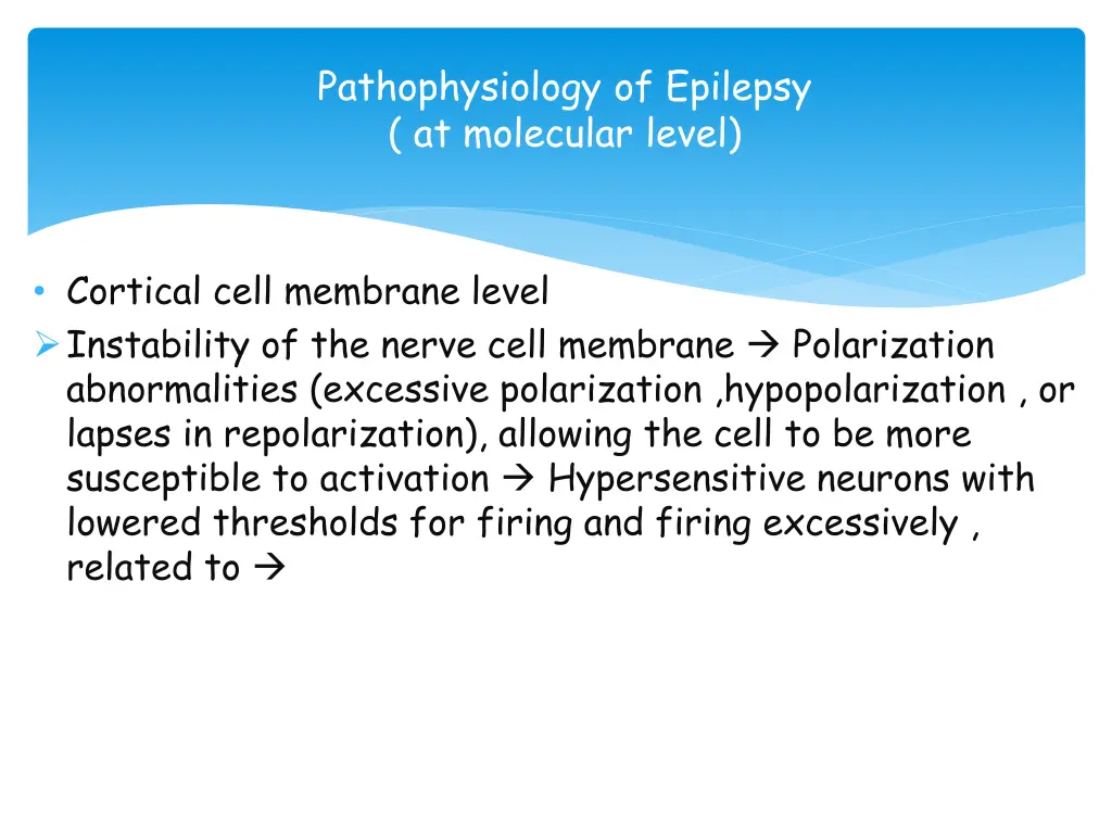 pathophysiology of epilepsy at molecular level