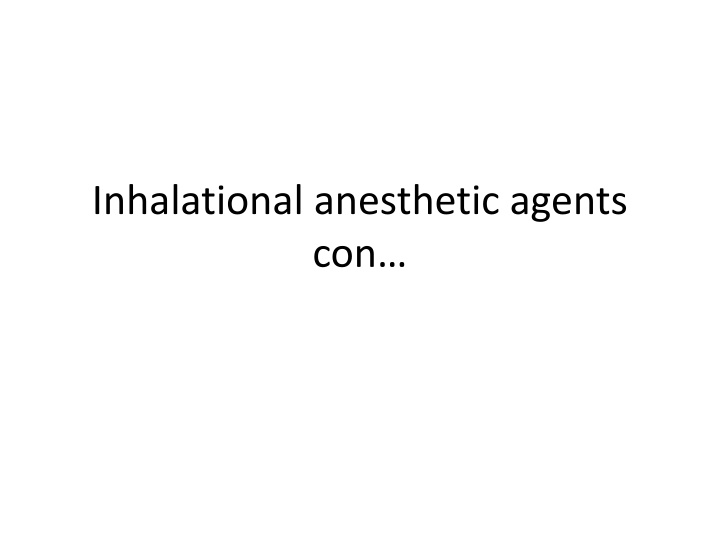 inhalational anesthetic agents con