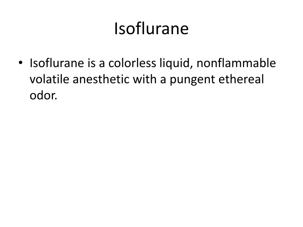 isoflurane