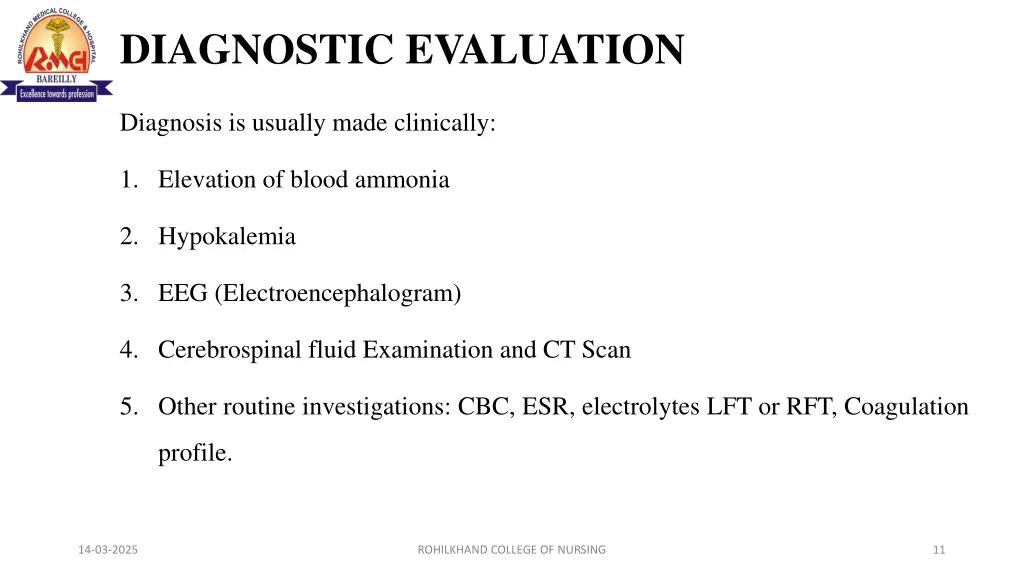 diagnostic evaluation