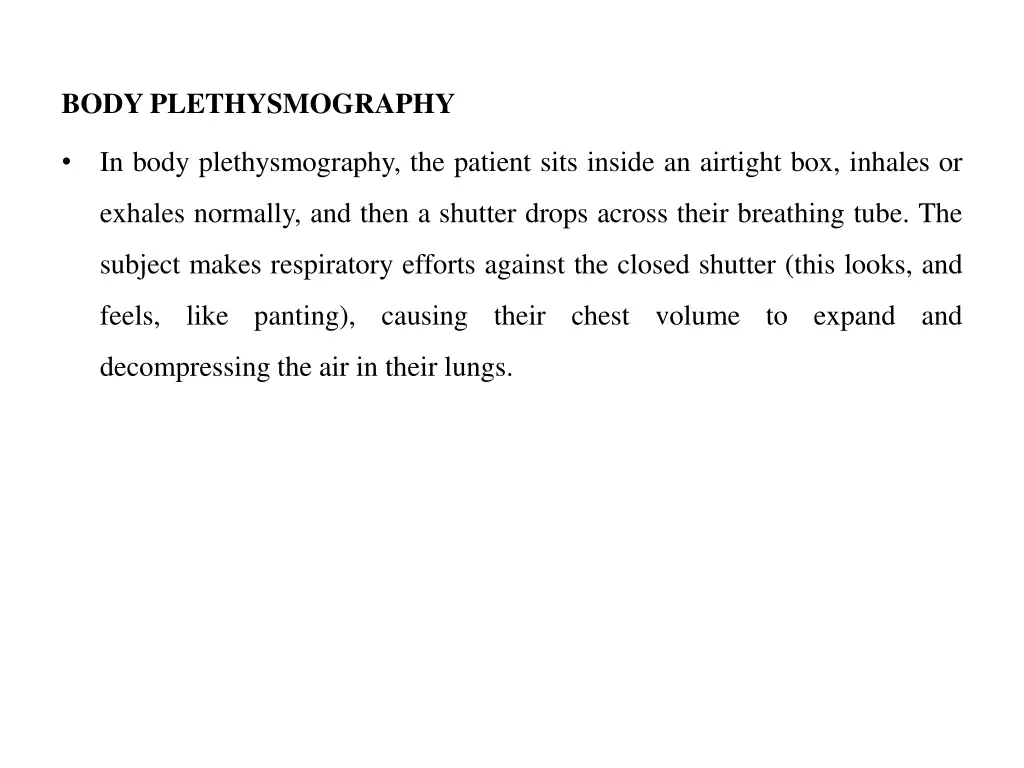 body plethysmography