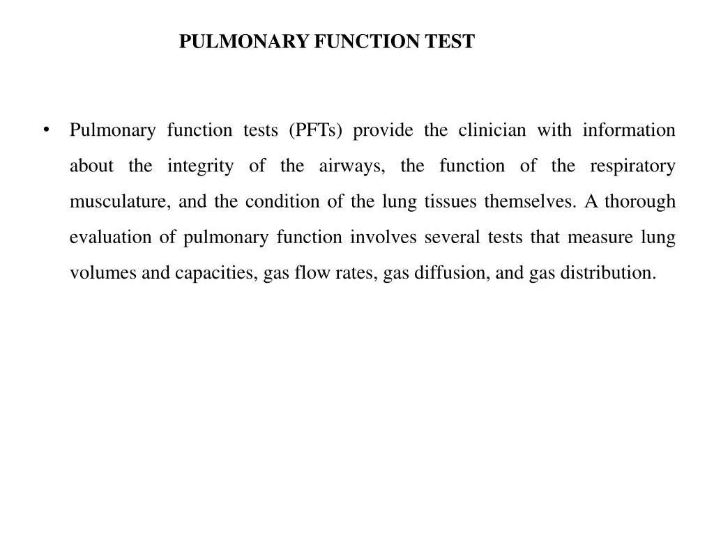 pulmonary function test