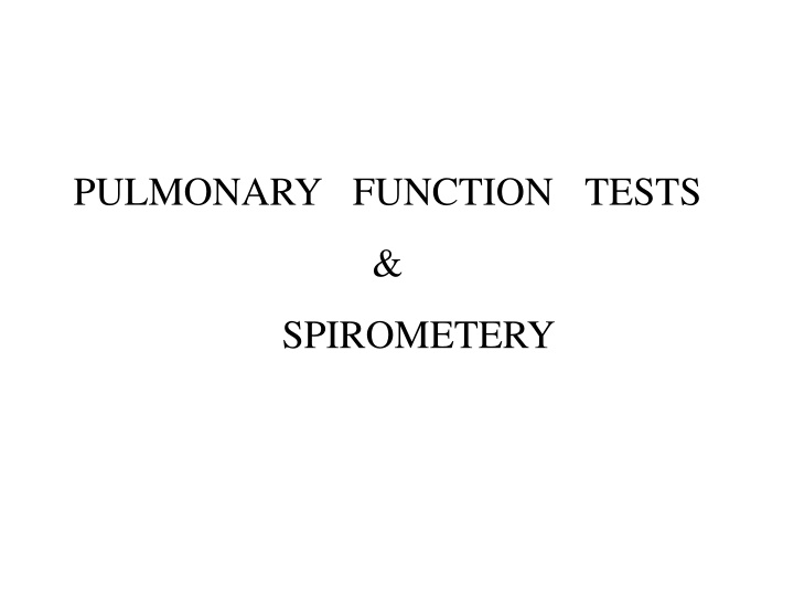 pulmonary function tests
