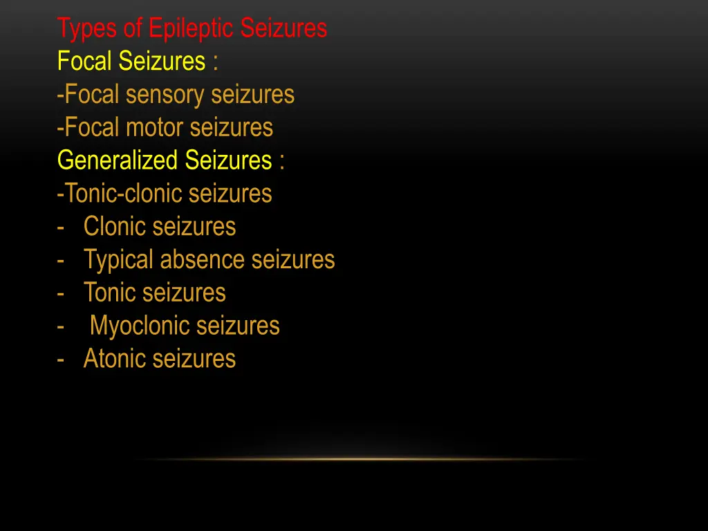 types of epileptic seizures focal seizures focal